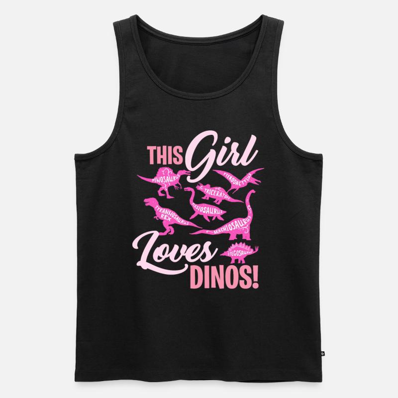 Paläontologe Spruch Mädchen Dinosaurier - Männer Premium Bio Tank Top - Schwarz