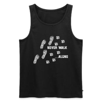 Never Walk Alone Katze Pfote - Männer Premium Bio Tank Top - Schwarz - Vorne - AI Model Male 178 light (178cm)