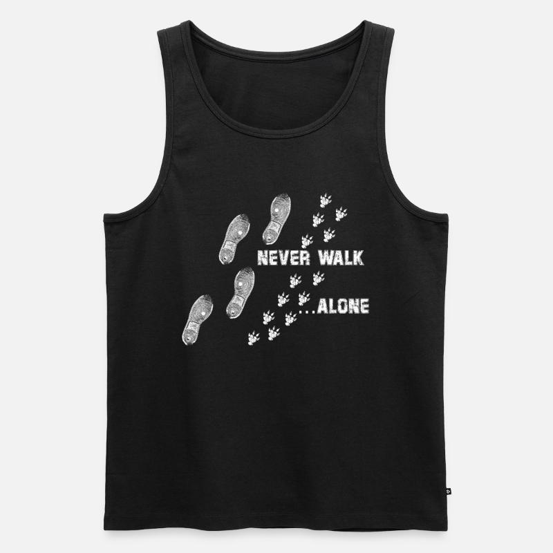 never walk alone meerschweinchen - Männer Premium Bio Tank Top - Schwarz