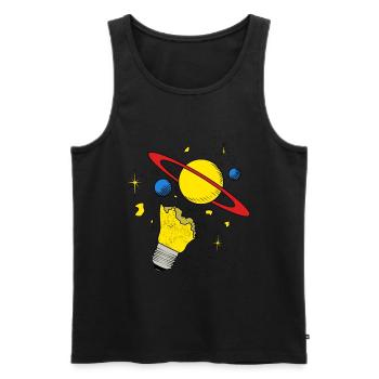 Planet Vintage Weltall Universum Umlaufbahn All - Männer Premium Bio Tank Top - Schwarz - Vorne - AI Model Male 178 light (178cm)