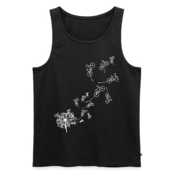 Pusteblume Löwenzahn - Männer Premium Bio Tank Top - Schwarz - Vorne - Michal (187cm)