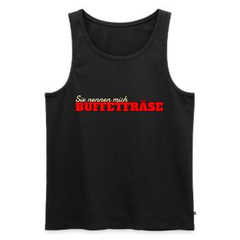 Buffetfräse Essen Restaurant Buffet Lustig - Männer Premium Bio Tank Top - Schwarz - Vorne - AI Model Male 178 light (178cm)