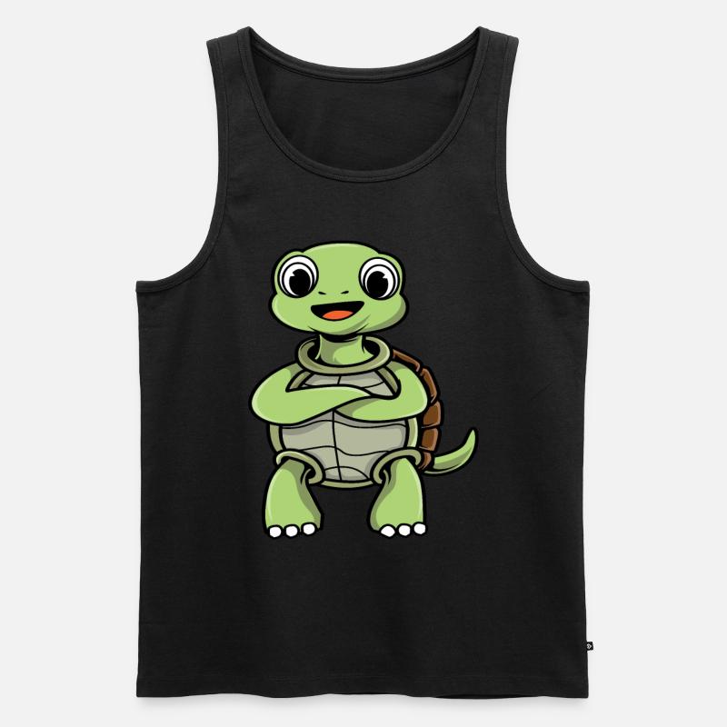Schildkröte - Männer Premium Bio Tank Top - Schwarz