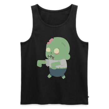 Zombie - Männer Premium Bio Tank Top - Schwarz - Vorne - AI Model Male 178 light (178cm)