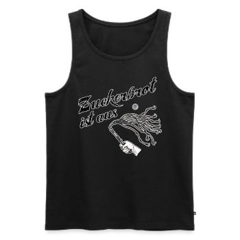 Zuckerbrot ist aus - Männer Premium Bio Tank Top - Schwarz - Vorne - Michal (187cm)