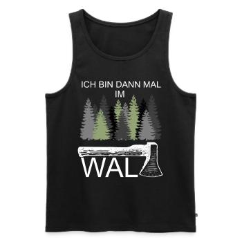 I'm off to the woods lumberjack - Men's Premium Organic Tank Top - black - Front - Michal (187cm)