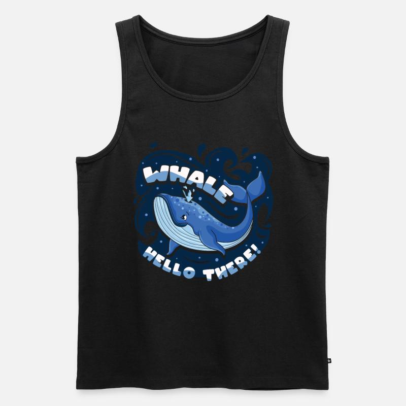 Whale, hello there! - Männer Premium Bio Tank Top - Schwarz