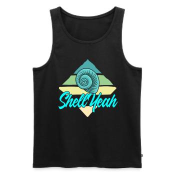 Shell yeah - Männer Premium Bio Tank Top - Schwarz - Vorne - AI Model Male 178 light (178cm)