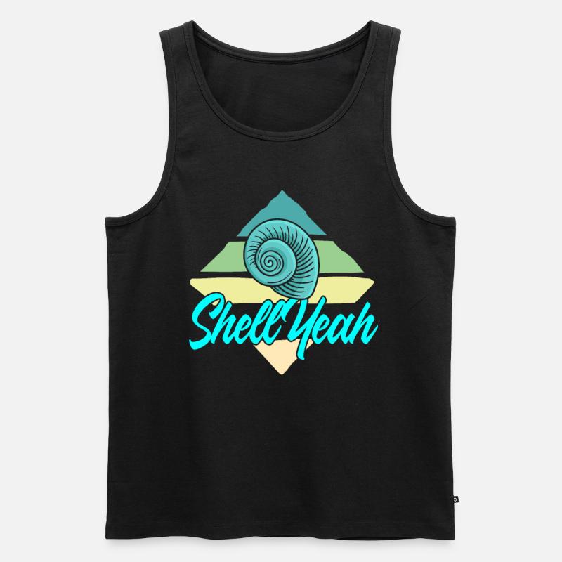 Shell yeah - Männer Premium Bio Tank Top - Schwarz