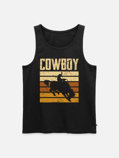 cowboy - Men's Premium Organic Tank Top - black