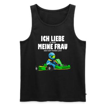 Lustiges Kartfahrer Go Kart Racing - Männer Premium Bio Tank Top - Schwarz - Vorne - AI Model Male 178 light (178cm)