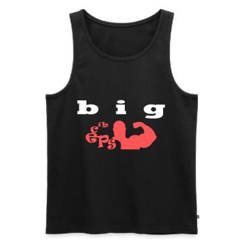 big biceps - Men's Premium Organic Tank Top - black - Front - AI Model Male 178 light (178cm)