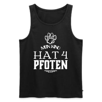 Mein Kind hat 4 Pfoten Design für Hundebesitzer - Männer Premium Bio Tank Top - Schwarz - Vorne - Michal (187cm)