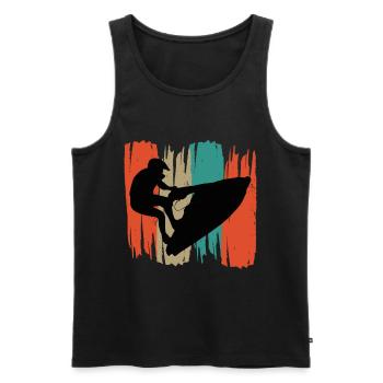 Jet ski - Men's Premium Organic Tank Top - black - Front - AI Model Male 178 light (178cm)