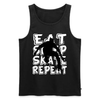 Skateboard kids - Men's Premium Organic Tank Top - black - Front - AI Model Male 178 light (178cm)