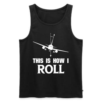 Pilots airplane gift idea - Men's Premium Organic Tank Top - black - Front - Michal (187cm)
