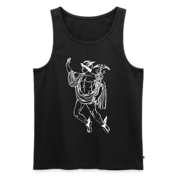 HERMES - Men's Premium Organic Tank Top - black - Front - AI Model Male 178 light (178cm)