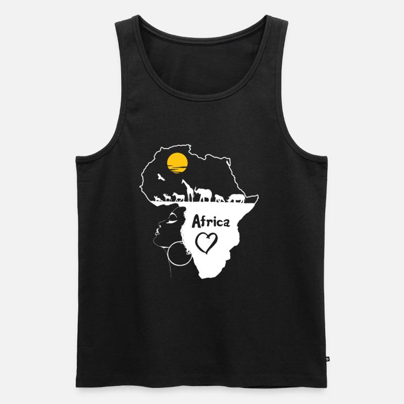 Afrika - Männer Premium Bio Tank Top - Schwarz