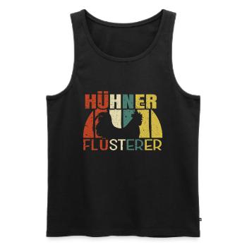 Hühnerflüsterer - Männer Premium Bio Tank Top - Schwarz - Vorne - Michal (187cm)