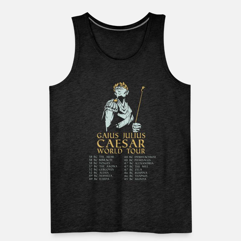 History Gaius Julius Caesar ancient raids Men's Premium Organic Tank Top