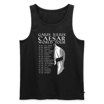 Ancient history Gaius Julius Caesar Helm world tour - Men's Premium Organic Tank Top - black - Front - AI Model Male 178 light (178cm)