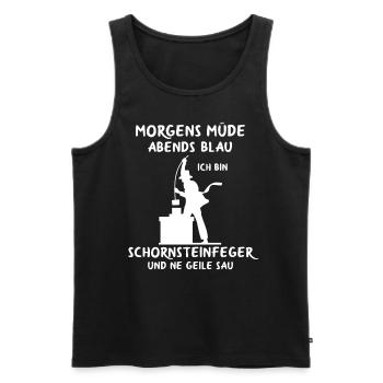 Schornsteinfeger Kaminkehrer Geschenk Essenkehrer - Männer Premium Bio Tank Top - Schwarz - Vorne - AI Model Male 178 light (178cm)