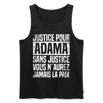 Justice Pour Adama Sans Justice Vous n Aurez - Männer Premium Bio Tank Top - Schwarz - Vorne - AI Model Male 178 light (178cm)