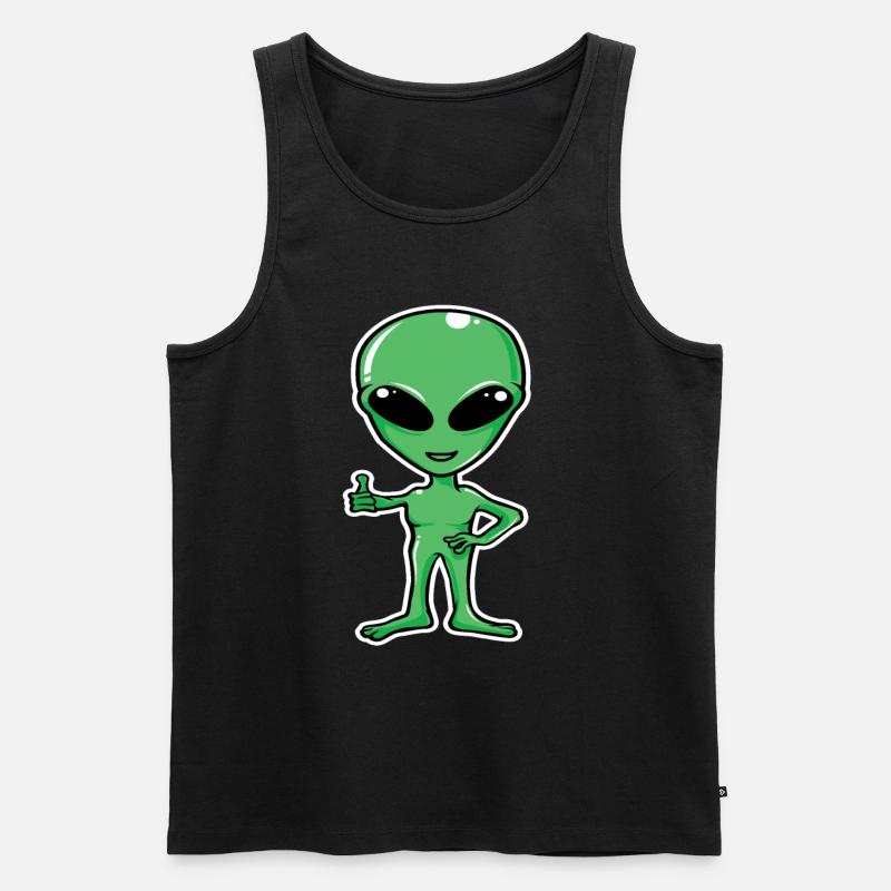 Ufo - Männer Premium Bio Tank Top - Schwarz