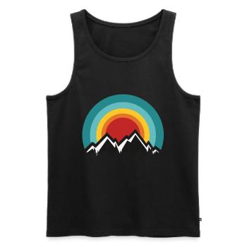 Berge - Männer Premium Bio Tank Top - Schwarz - Vorne - Michal (187cm)