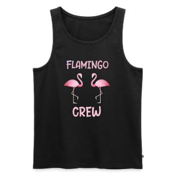 Équipage de Flamingo en cadeau Flamants roses Flamingo - Débardeur bio Premium Homme - noir - Devant - AI Model Male 178 light (178cm)