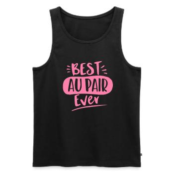 Best au pair ever - Men's Premium Organic Tank Top - black - Front - AI Model Male 178 light (178cm)
