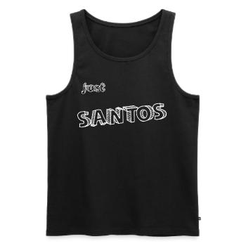 Santos Name - Men's Premium Organic Tank Top - black - Front - AI Model Male 178 light (178cm)