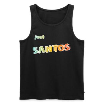 Santo's name - Men's Premium Organic Tank Top - black - Front - AI Model Male 178 light (178cm)