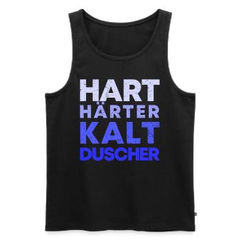 Kaltduscher Hart Männlich Kalt Duschen Geschenk - Männer Premium Bio Tank Top - Schwarz - Vorne - AI Model Male 178 light (178cm)