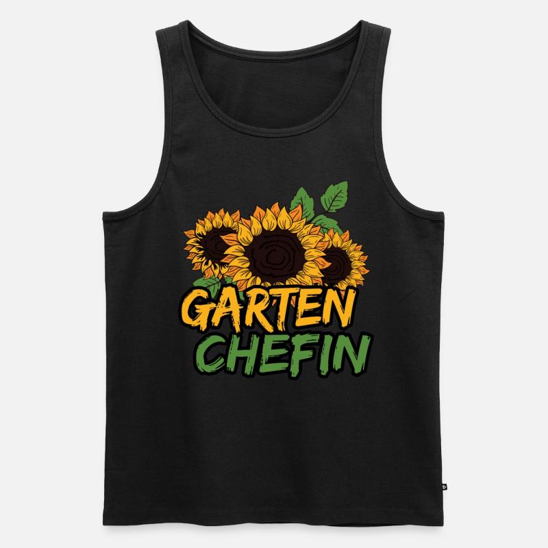Garten Chefin - Männer Premium Bio Tank Top - Schwarz