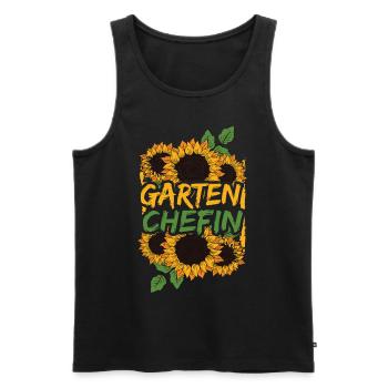 Chef de jardin - Débardeur bio Premium Homme - noir - Devant - AI Model Male 178 light (178cm)
