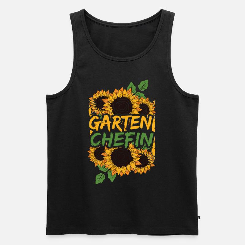 Garten Chefin - Männer Premium Bio Tank Top - Schwarz