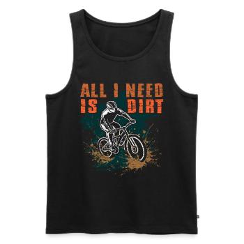Mountain bikers - Men's Premium Organic Tank Top - black - Front - AI Model Male 178 light (178cm)