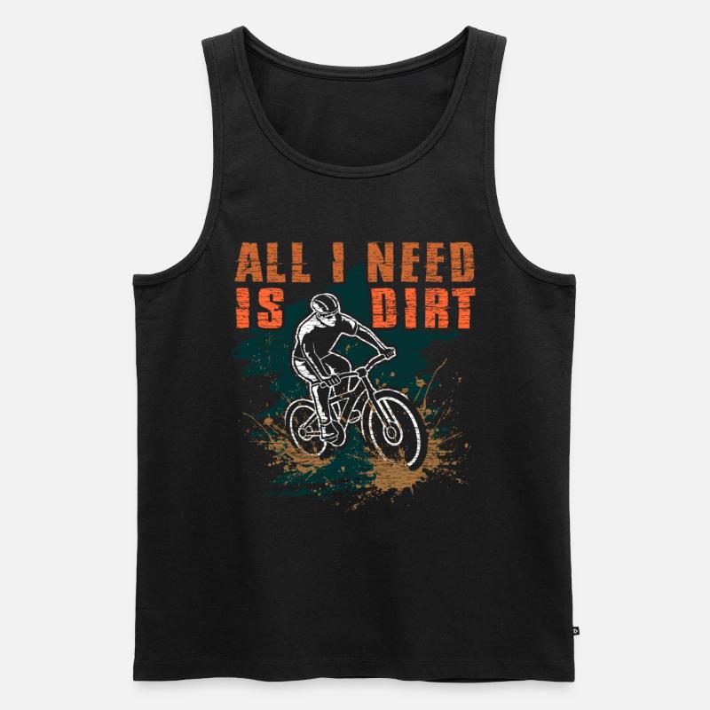 Mountainbiker - Männer Premium Bio Tank Top - Schwarz