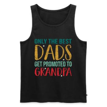 Promoted To Grandpa Promoted To Grandpa - Men's Premium Organic Tank Top - black - Front - AI Model Male 178 light (178cm)