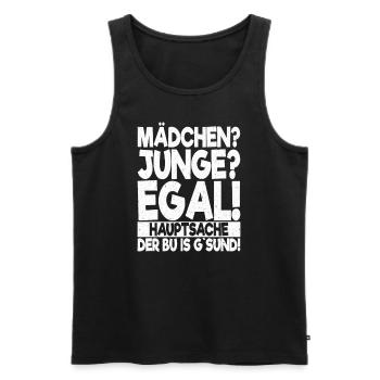 Schwangerschaft Lustig Schwanger Vater Geschenk - Männer Premium Bio Tank Top - Schwarz - Vorne - AI Model Male 178 light (178cm)