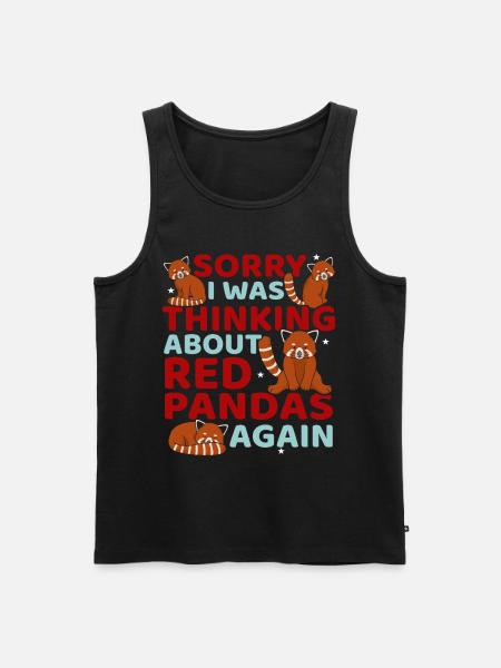 Red Panda Lover - Männer Premium Bio Tank Top - Schwarz