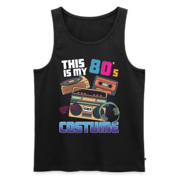 This Is My 80's Costume Vintage Disco Gadget - Men's Premium Organic Tank Top - black - Front - AI Model Male 178 light (178cm)