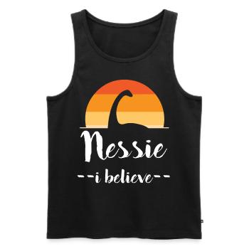 Loch Ness Monster - Nessie - Vintage - Männer Premium Bio Tank Top - Schwarz - Vorne - Michal (187cm)