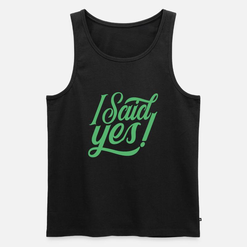 Heiratsantrag - Männer Premium Bio Tank Top - Schwarz