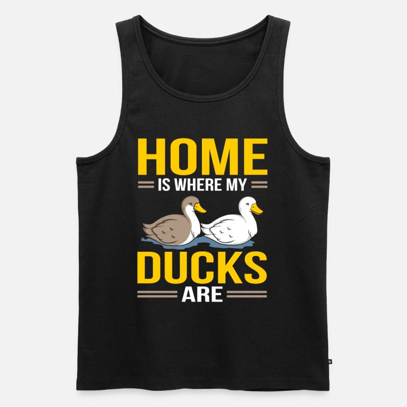 Ducks - Männer Premium Bio Tank Top - Schwarz