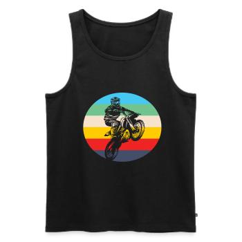 Motocross motocross moto vêtements de motocross - Débardeur bio Premium Homme - noir - Devant - Michal (187cm)