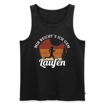 Mir reicht´s ich geh laufen - Männer Premium Bio Tank Top - Schwarz - Vorne - Michal (187cm)