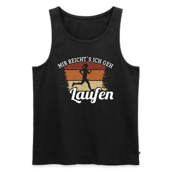 Mir reicht´s ich geh laufen - Männer Premium Bio Tank Top - Schwarz - Vorne - Michal (187cm)