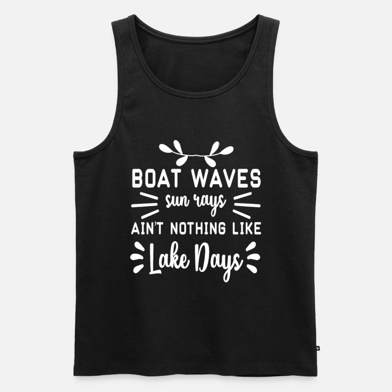 Boot - Männer Premium Bio Tank Top - Schwarz